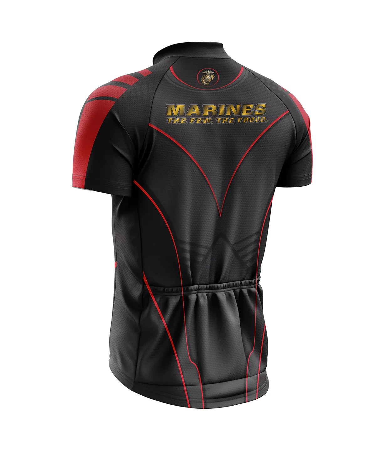 Classic Men's Marine Corps Cycling Jersey - USMC THE FEW. THE PROUD with Red and black