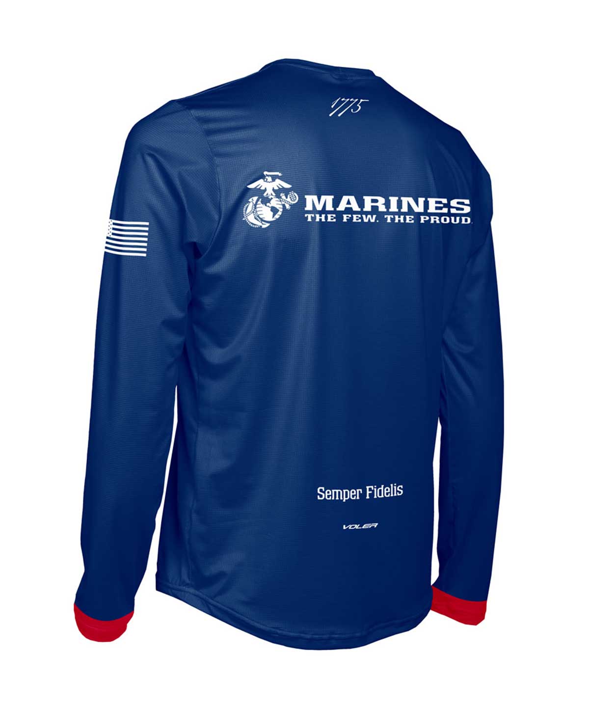 Men's USMC ENDURANCE Long Sleeve AIR TEE Shirt - Red, White and Blue