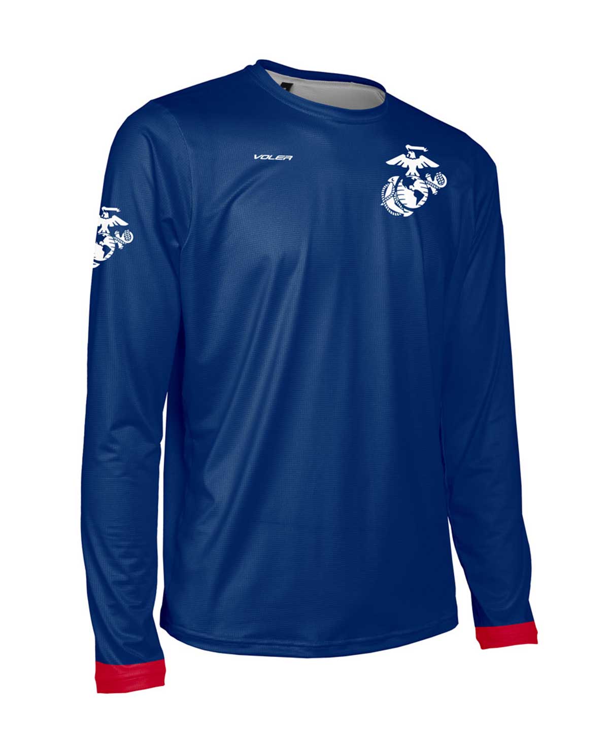 Men's USMC ENDURANCE Long Sleeve AIR TEE Shirt - Red, White and Blue