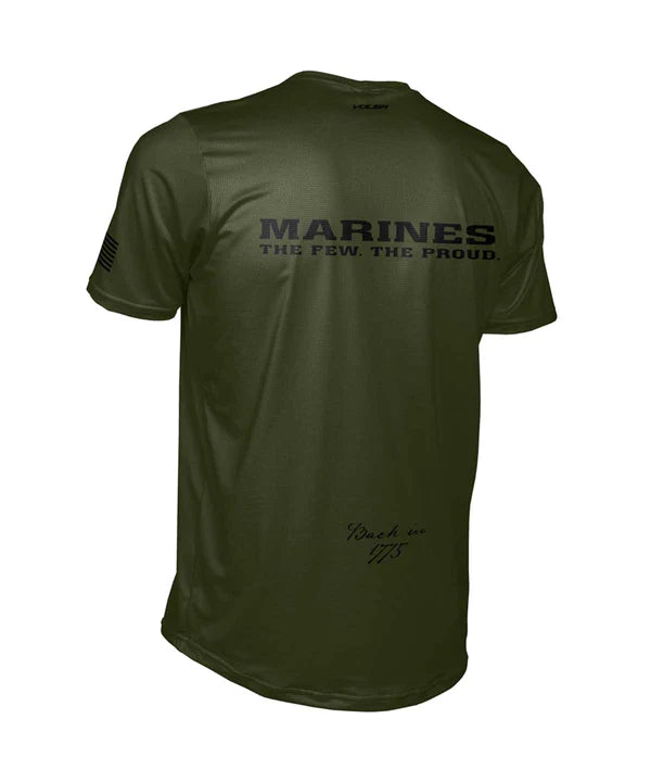 Men's USMC ENDURANCE AIR TEE - Olive and Black