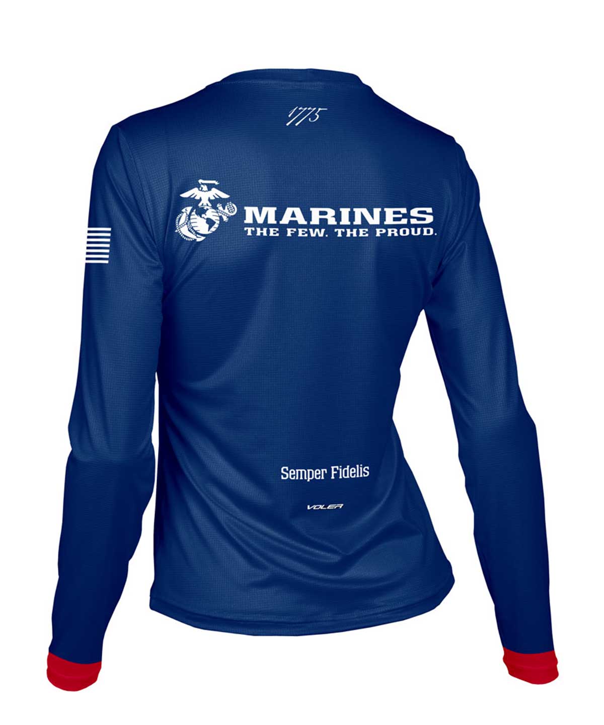 Women's USMC ENDURANCE Long Sleeve AIR TEE Shirt - Red, White and Blue